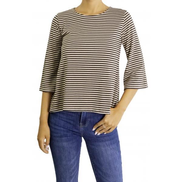 maglia a righe con manica 3/4
